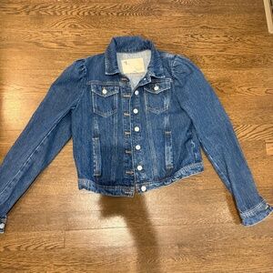Pilcro denim  jacket with puckered shoulders